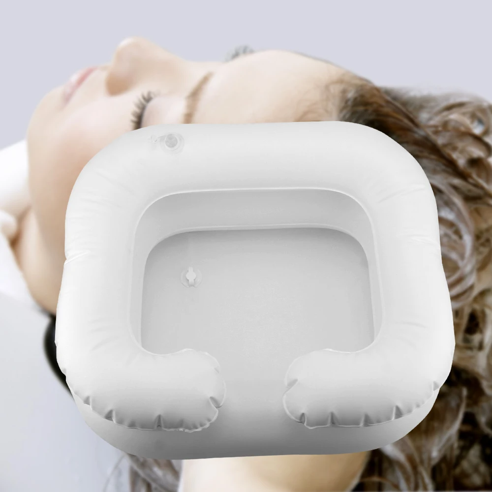 

For The Disabled Portable With Drain Tube Inflatable Shampoo Basin Tub Shampoo Tray Hair Washing Basin Bed Rest Nursing Aid Sink