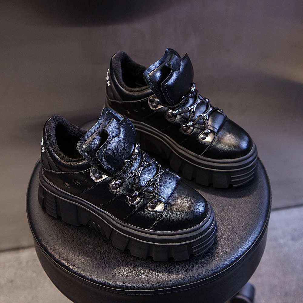 Женские кроссовки на плоской платформе AARDIMI обувь в стиле панк для увеличения