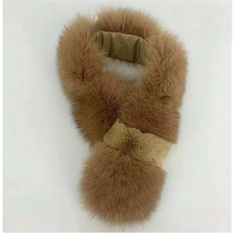 Женский шарф из натурального Лисьего меха зимние Серые меховые шарфы теплый