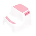2 Steps Double Stool Plastic 280 lbs for Kids Anti-Slip Child Ladder Childrens Non-slip Feet Increase Bathroom Toilet Stool