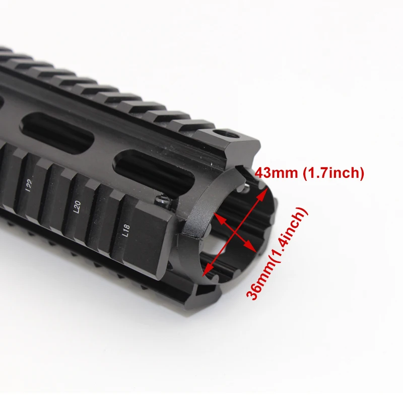 6 7 inc тактическая охотничья AR 15 рукоятка M4 винтовка карабин рис Quad Rail 2 шт. съемка