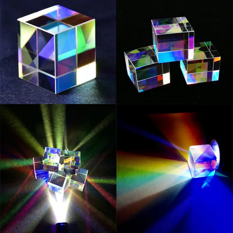 Оптическое стекло призма RGB дисперсионный спектр образовательная модель для