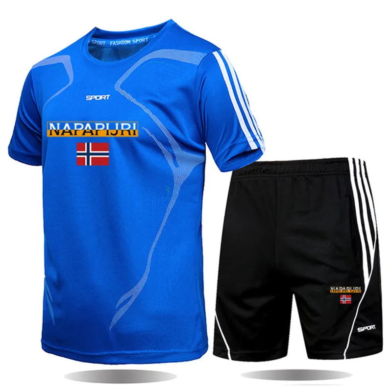

2020Running T Shirt Sport GYM Tshirt Short Sleeve Football Basketball Tennis Shirt Quick Dry Fitness Sports Set Suits Sportswear
