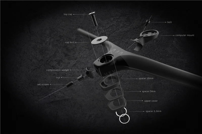 Цена Руль из углеродного волокна голосовой VFV XC1, горизонтальный отрицательный угол, интегрированный руль горного велосипеда, прямой