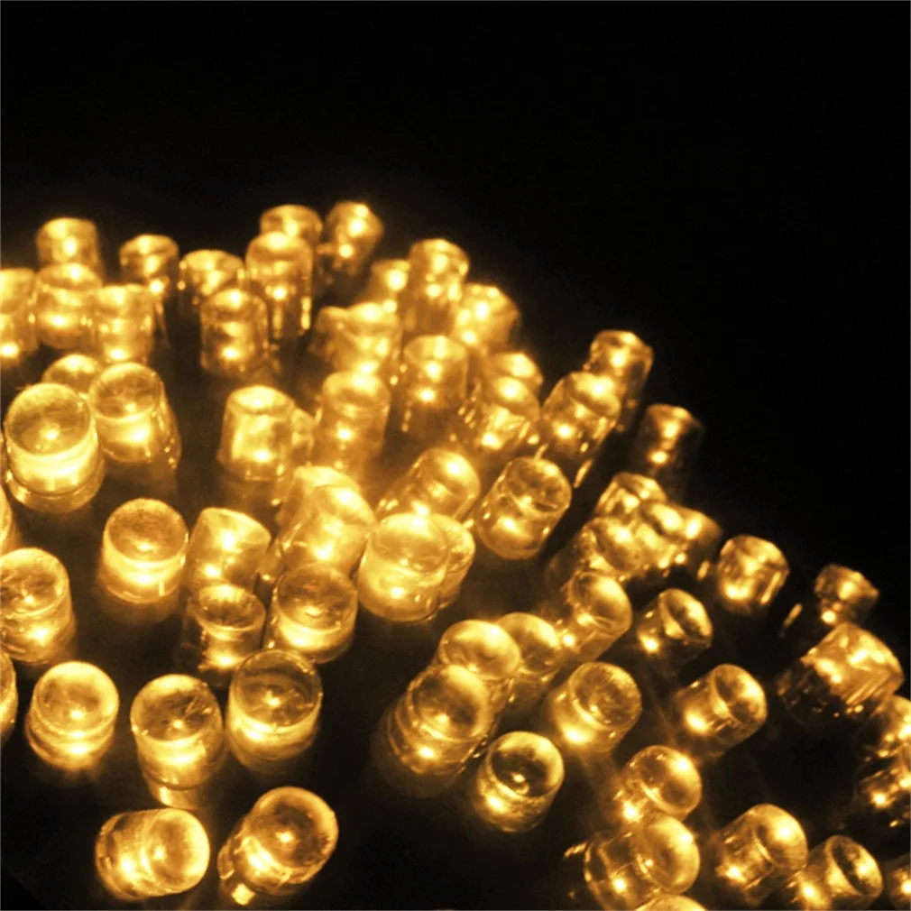 

100/200 LED Blue/White String Solar Fairy Lights For Outdoor Garden Decoration