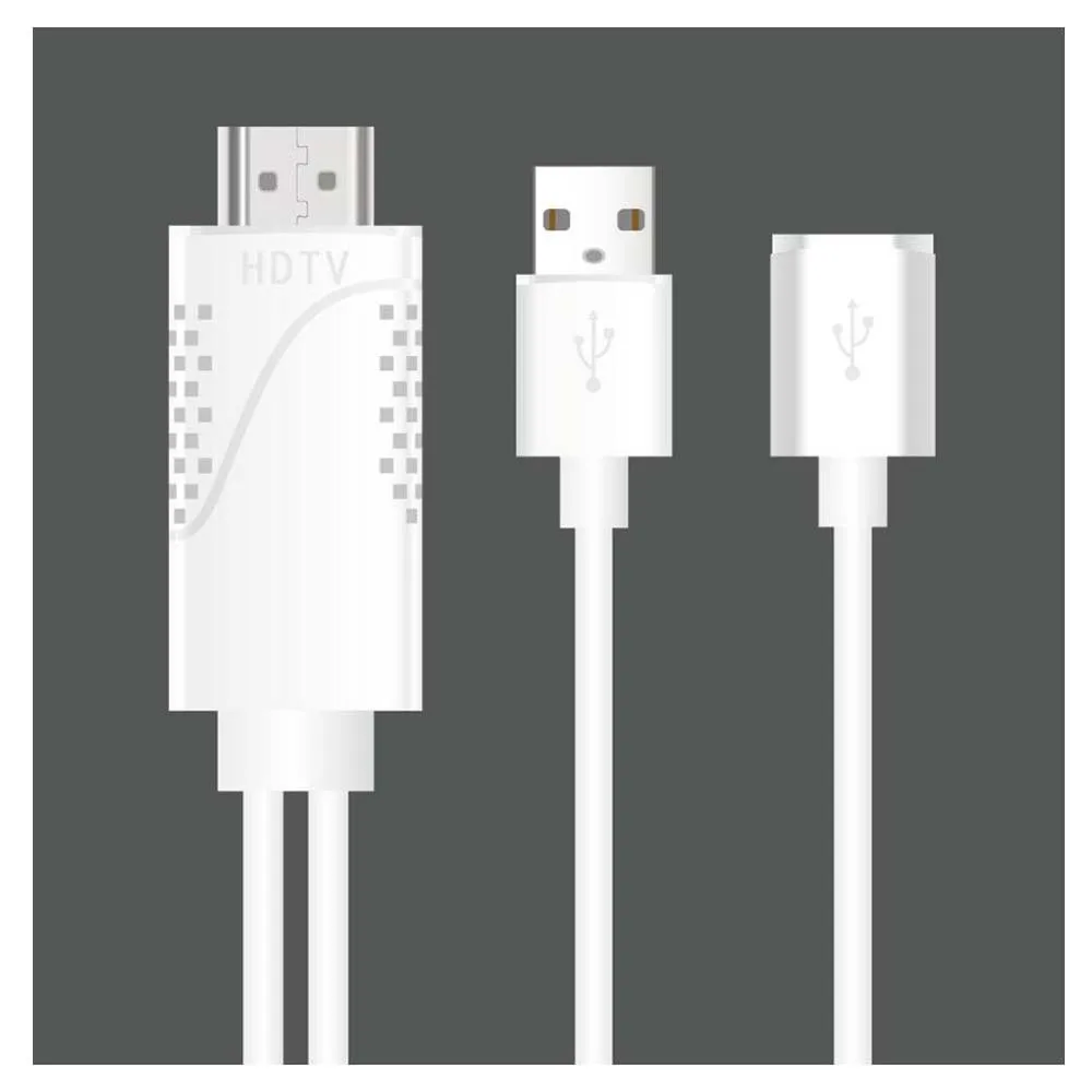 1080P HDMI цифровой AV ТВ Кабель HDMI к USB Женский/мужской адаптер охлаждающее отверстие для HD tv подключение зеркального литья к iOS Android телефон