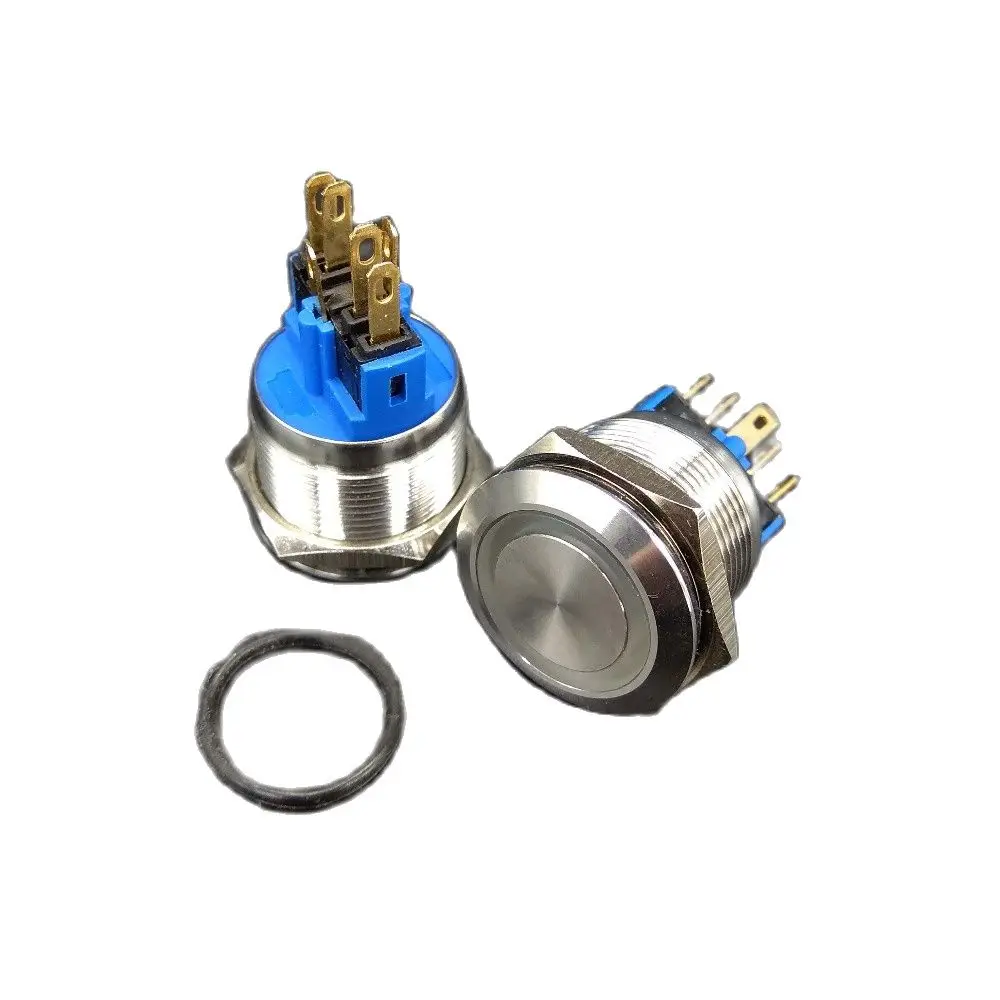 

20 Pieces 22mm 1NO 1NC Momentary IP65 Waterproof Pushbutton Switch