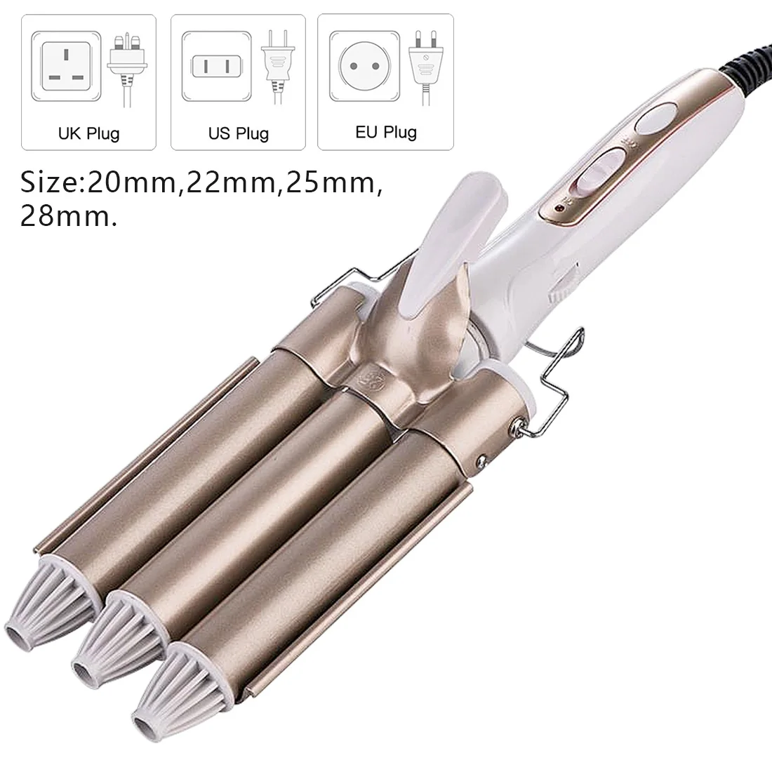 

Professional Hair Tools Curling Iron Ceramic Triple Barrel Hair Styler Hair Waver Styling Tools Hair Curlers Electric Curling