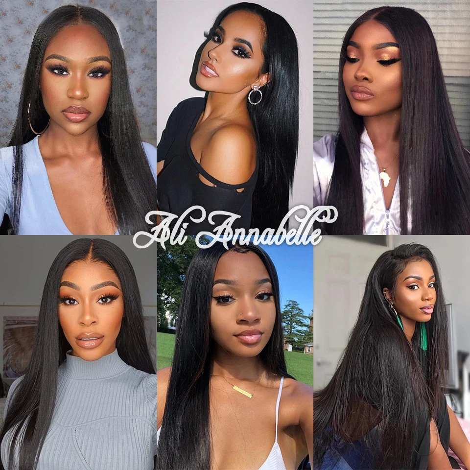 Прямые перуанские пряди из человеческих волос с двойным нарисованным рисунком