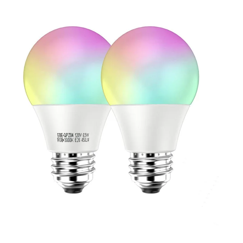 E27 WiFi умный светильник RGB светодиодная лампа 7 Вт многоцветная диммируемая