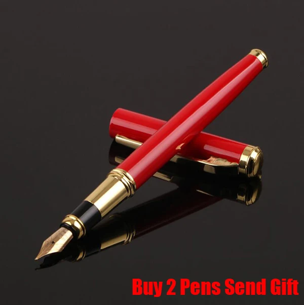 109 Fountain Pen Брендовая Роскошная перьевая ручка Hero, для офиса, руководителя, быстрое письмо, Подарочная металлическая ручка, купить 2 ручки, отправить подарок - Цвет: 109 Fountain Pen