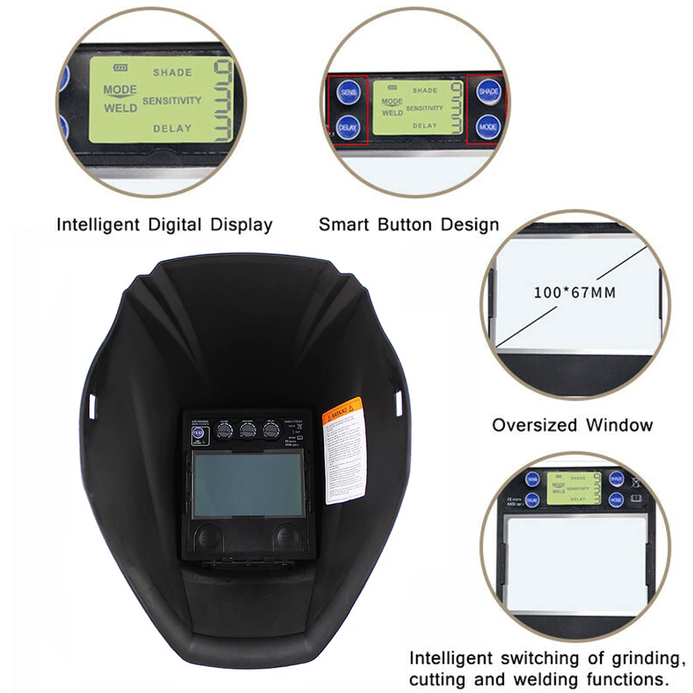 Шлем для сварки окон с большим обзором автоматическая Маска защиты лица