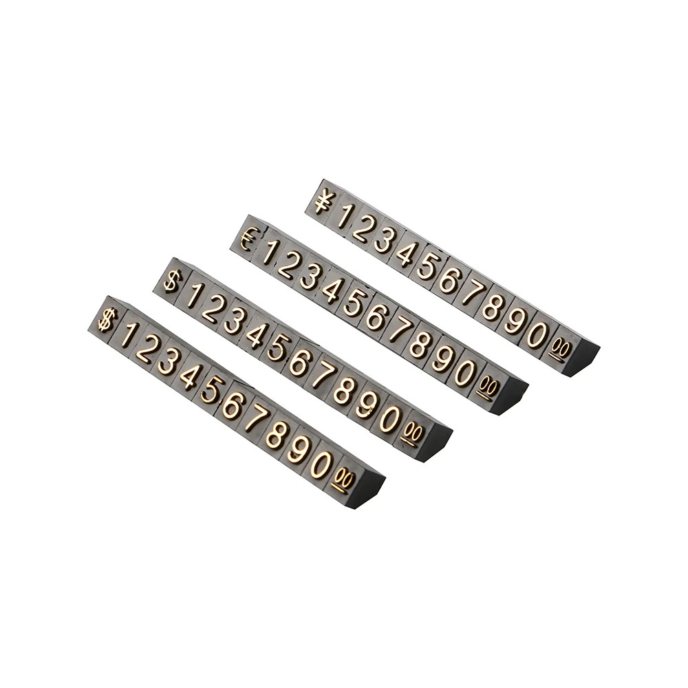 

Table Top Number Digit Cube Tag Label Jewelry Pricing Plastic for Price Display