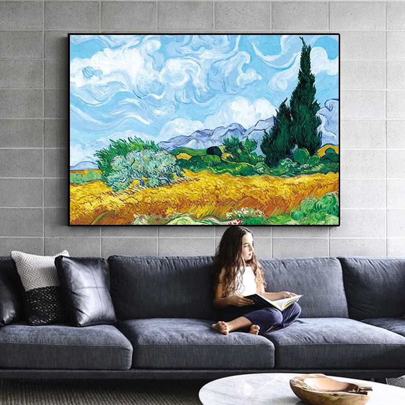 

Van Gogh Starry Night Canvas Paintings Replica On The Wall Impressionist Starry Night Canvas Pictures For Living Room Cuadros
