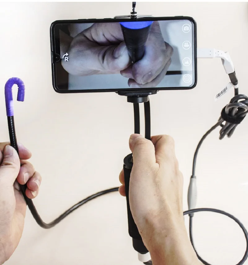 Вращающийся эндоскоп 360 для Android Iphone трубный Бороскоп автомобильный осмотра