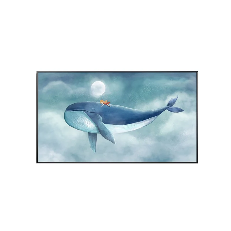 

90X53cm 5D Diamond Painting DIY Full Round Drill Mosaic Cross Stitch Cartoon Blue Whale Diamond Embroidery Home Decoration