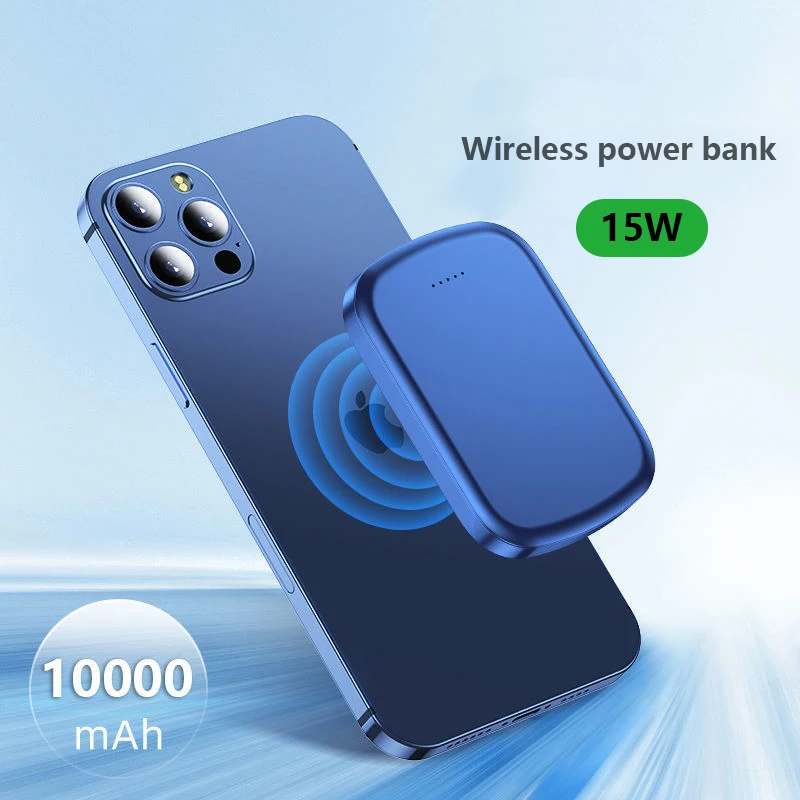 10000mah mini wireless magnetic fast charger power bank for iphone 12 13 pro promax mini mobile phone powerbank external battery free global shipping