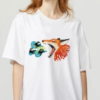 womens t shirt cartoon fox printed t shirts 2021 summer short sleeve t shirts top t shirt ladies womens graphic tee