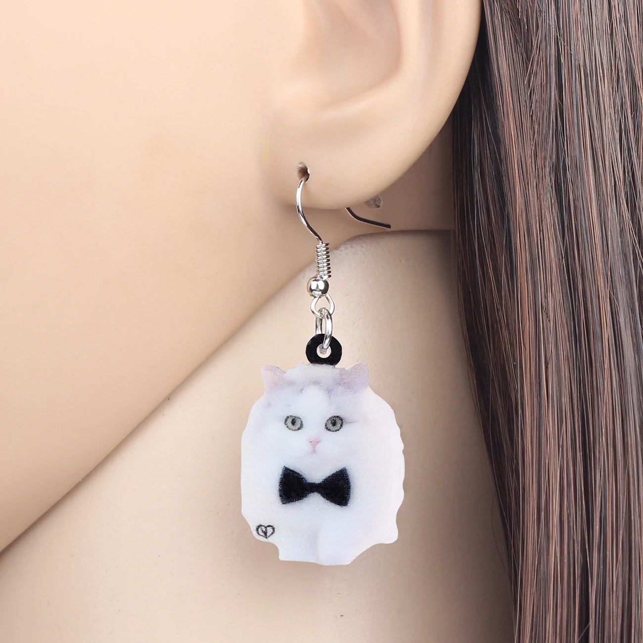 Bonsny акриловый бант Shih Tzu кошка ювелирные изделия животные для женщин девушек