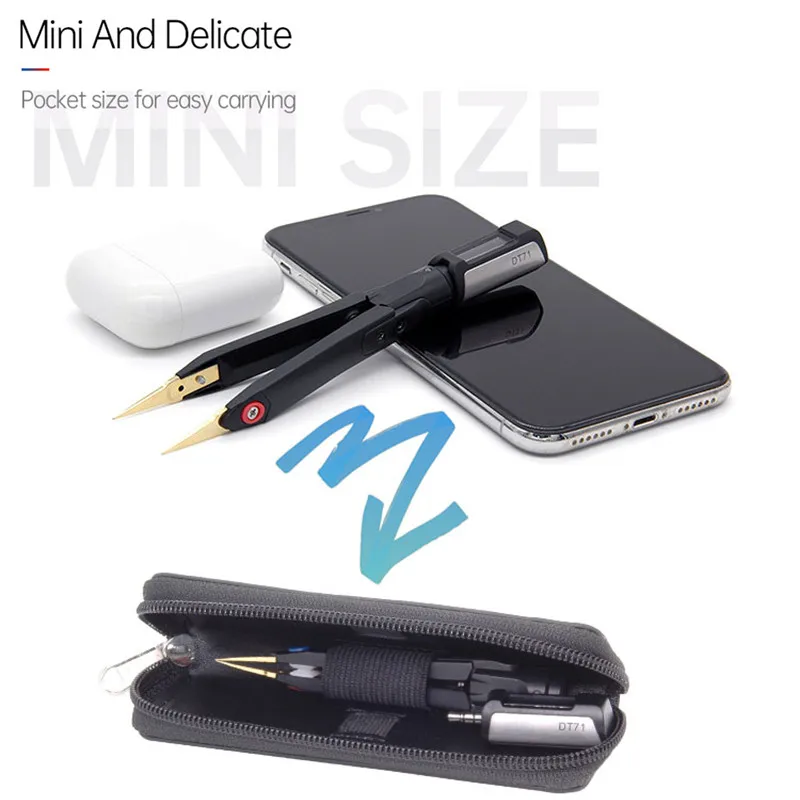 Цифровой Пинцет Mini DT71 Портативный Измеритель LCR Smart SMD тестер диодов резисторов