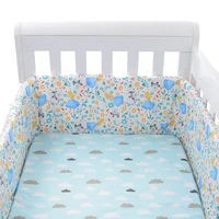 newborn baby bed anti collision bedding one piece cushion removable washable crib anti collision soft cotton cloth bumper pillow