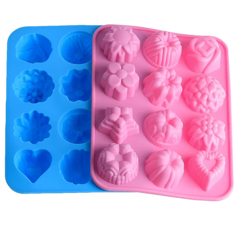 

Kitchen Silicone Cake Mould Molds Bakeware Pan Pudding Jelly Chocolate Fondant Moulds Cookie Biscuit Pastry Baking Tray Maker