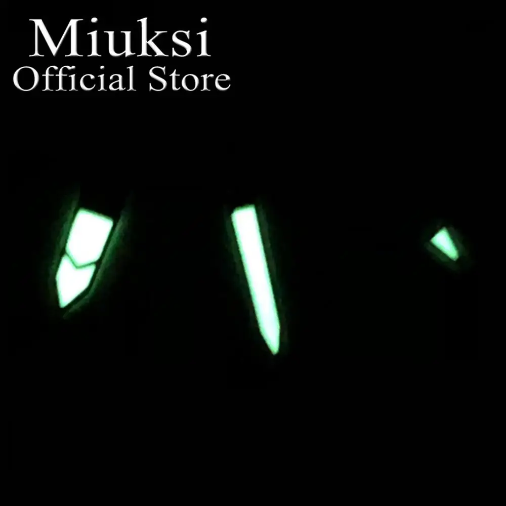 

Miuksi silver light green watch hands green super luminous hands fit NH35 NH36 movement