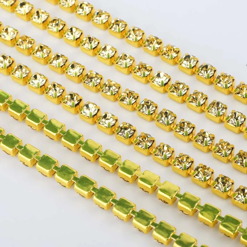 Горячая Распродажа светильник ярдов/светлая желтая цепь стразы для украшений