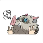 Автомобильная 3D наклейка, забавный INOSUKE HASHIBIRA FIGHT ME Kimetsu No Yaiba, аниме, Peeking, мотоцикл, автомобиль, бампер, наклейка, 15 см