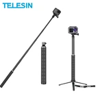 TELESIN 90 см углеродное волокно самая легкая селфи-палка из алюминиевого сплава Штатив для GoPro Hero 10 9 8 7 6 Insta360 DJI Osmo Экшн-камера