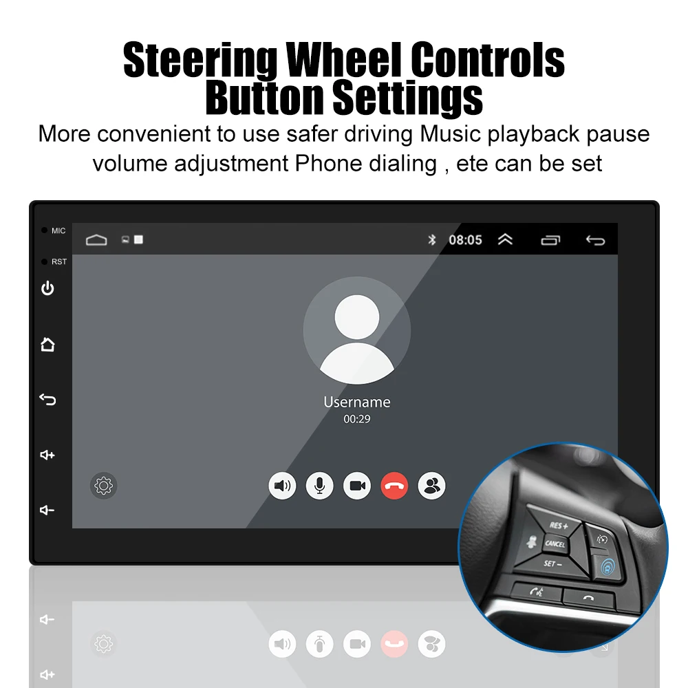 $55.42 7 Inch Car Radio 2 Din Android 10.1 Stereo Multimedia Video Player 1G/2G/4G RAM 4/8Core WIFI Bluetooth GPS Universal Audio FM