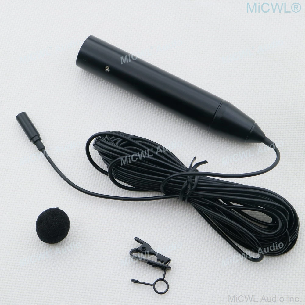 48V Phantom Power XLR 3Pin Microphone Tie Clips Lavalier Lapel Omnidir