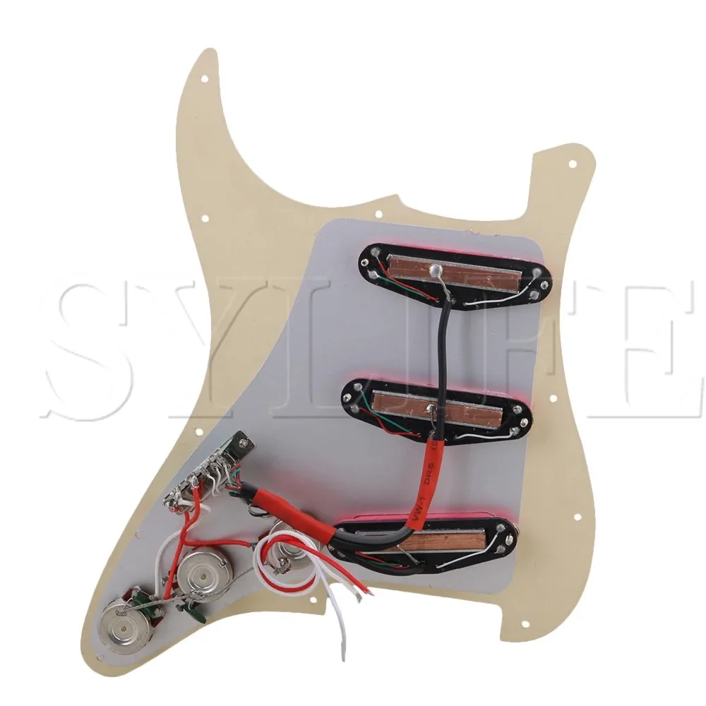 Набор прозрачных красных насадок SSS для электрогитары с 11 отверстиями|Детали и