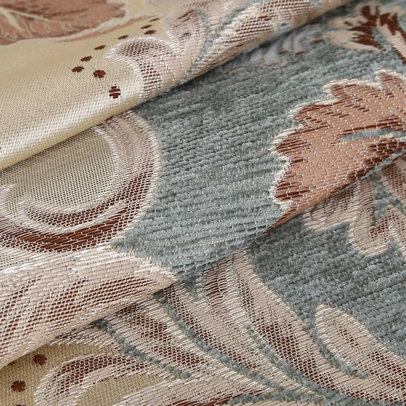 

European Chenille Vintage Dining Tablecloth Round Rectangular Elegant Crystal Pendant Party Table Cover Jacquard Chair Cover Set