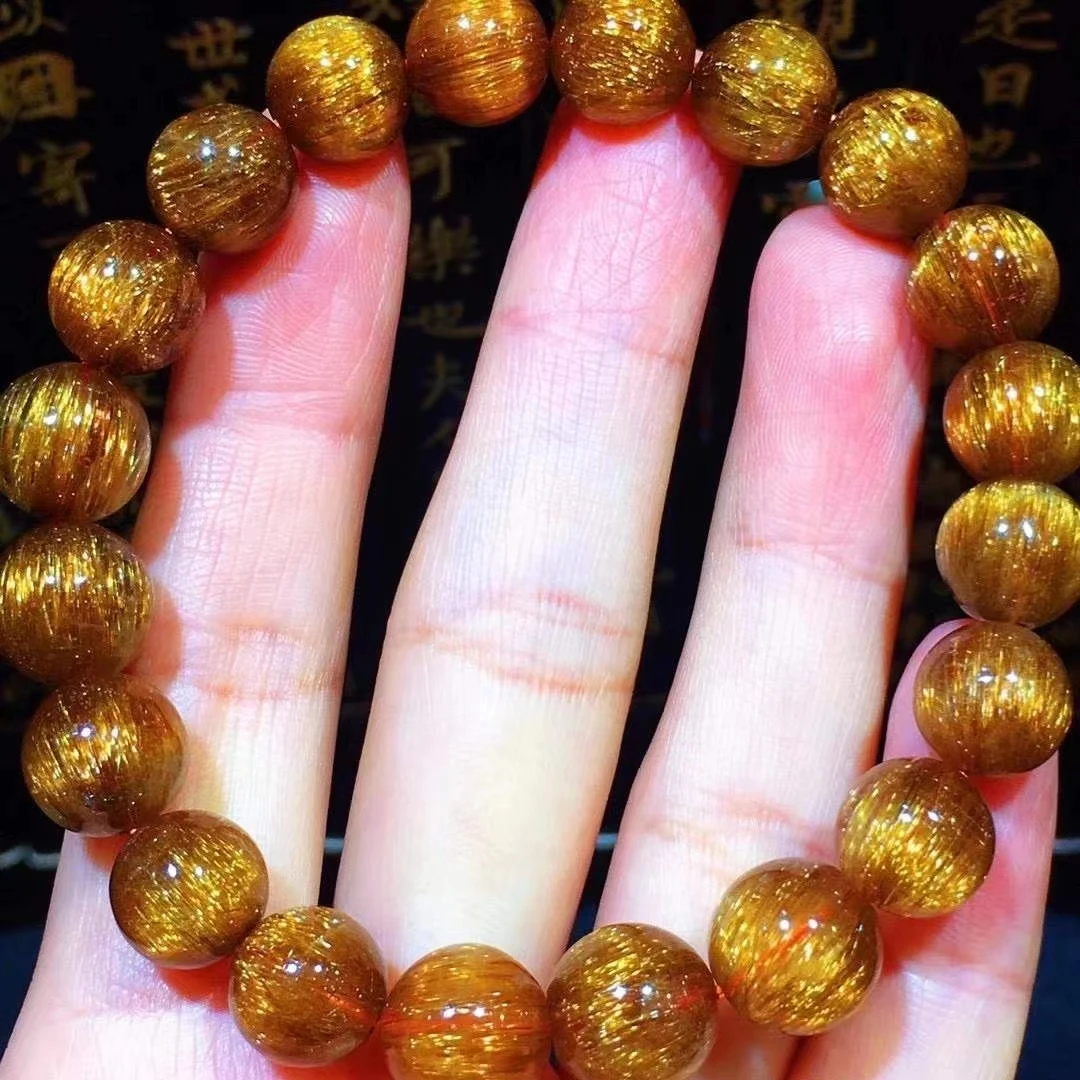 Браслет из НАТУРАЛЬНОЙ МЕДИ рутилированный кварц растягивающийся прозрачный