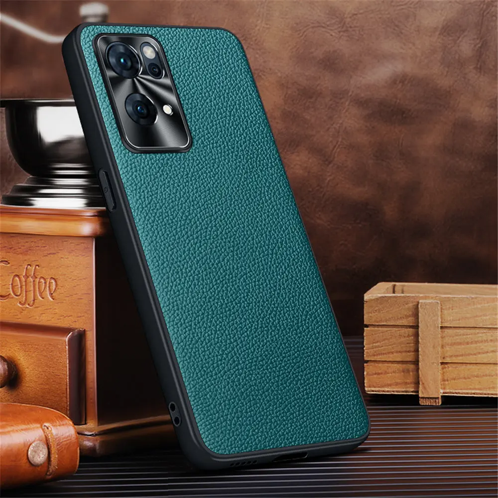 Чехол для телефона из натуральной кожи OPPO Reno 7/7SE/7 Pro 6/6 ультратонкая задняя крышка