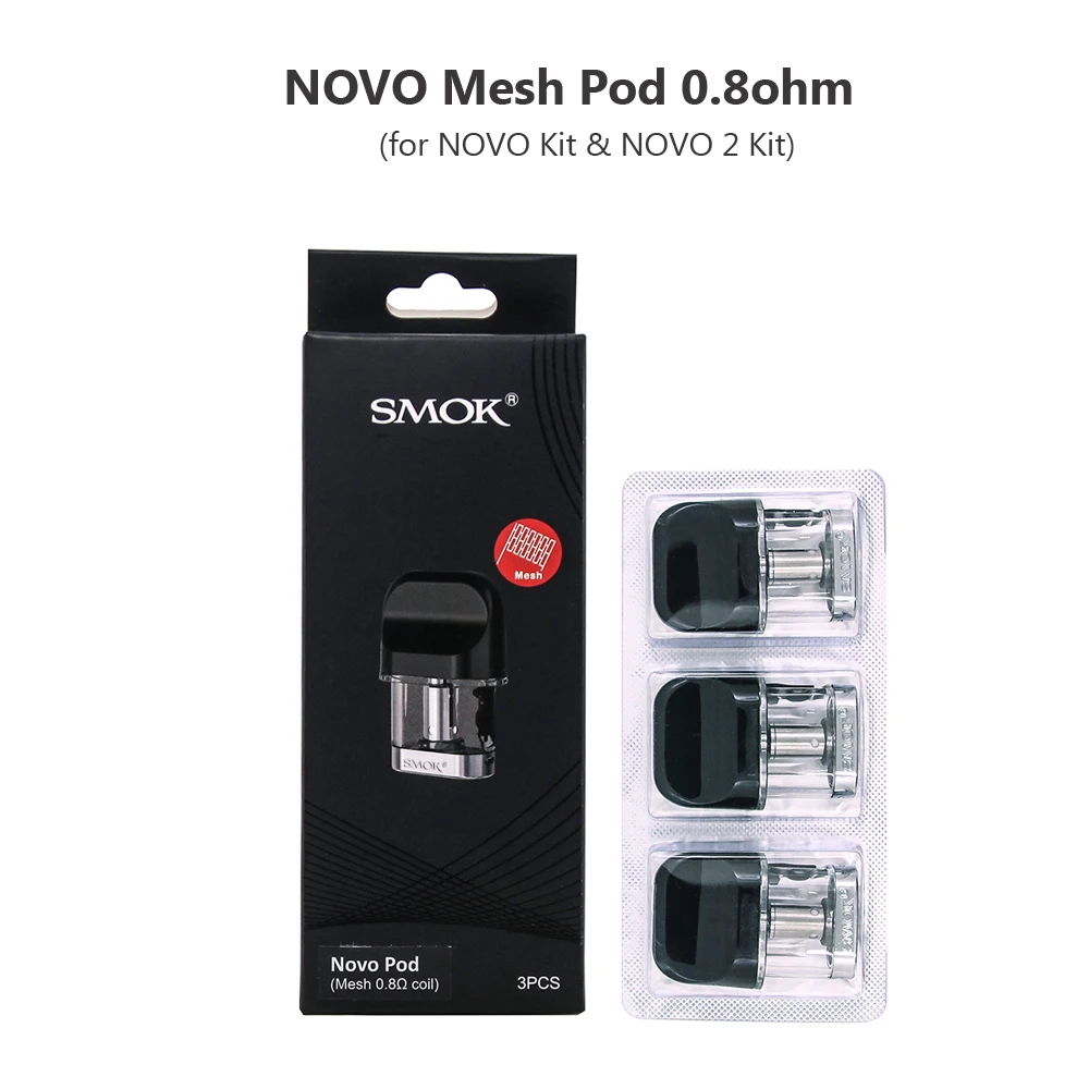 Оригинальный SMOK NOVO 1 2 Pod картридж катушка 4 X сетчатые кварцевые DC картриджи для