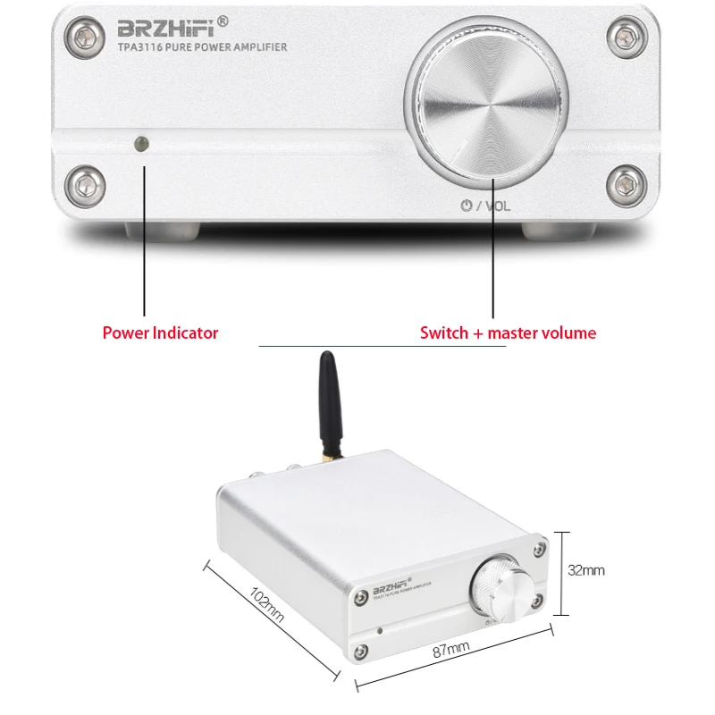 Bluetooth-усилитель TPA3116 Mini 5 0 12-24 в пост. Тока 100 Вт * 2 | Электроника