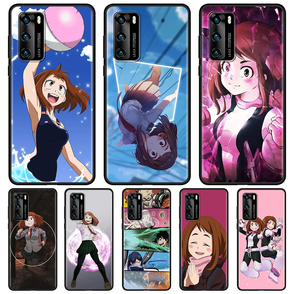 

My Hero Academia Ochaco Urarak Case For Huawei P30 Lite P Smart Z P40Lite E P30 Pro P20 P40 Pro Plus + P10 Phone Casing Cover