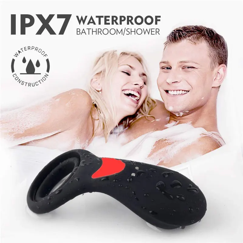 Силиконовый Вибрирующий петух кольцо кольцо-вибратор на пенис растягивающийся