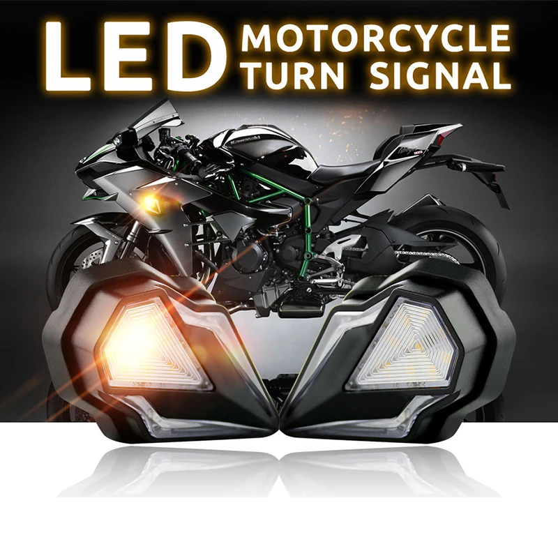 Дневные ходовые огни DRL СВЕТОДИОДНЫЕ указатели поворота для мотоциклов Kawasaki Harley