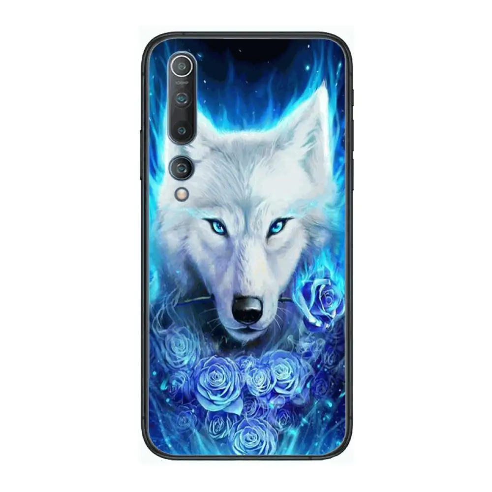 

Bravery Wolf HD Phone Case For xiaomi mi11 5g 10 liti Ultra 9Pro SE 3 8 Note Anime Black Cover Silicone Back Pretty tpu