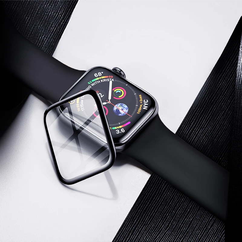 Screen Protector for apple watch 5/4/3/2/1 3D Curved Anti-Scratch Anti-Bubble protective glass iwatch film 44mm 40mm 42mm 38mm | Наручные