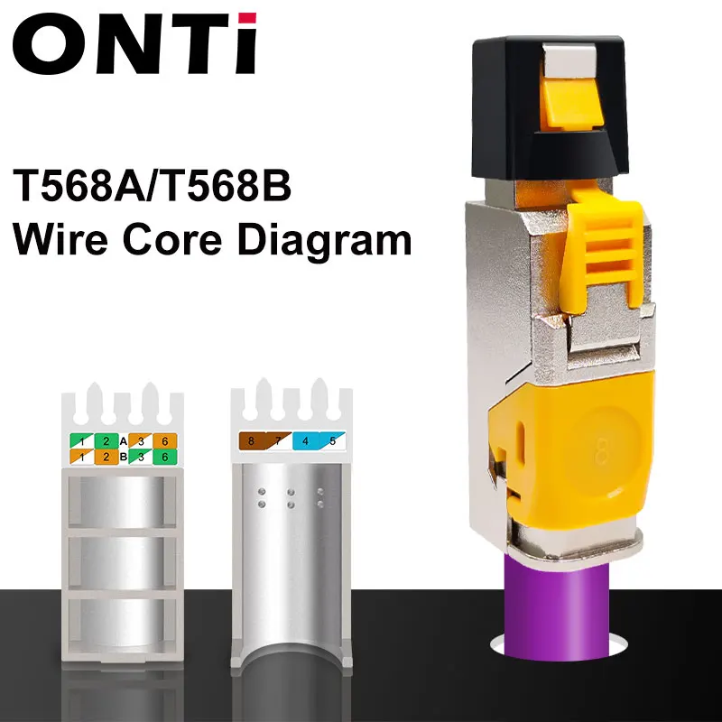 ONTi Cat8 Ethernet Патч-Кабель высокая скорость S/FTP 22AWG экранированный однотонный сетевой