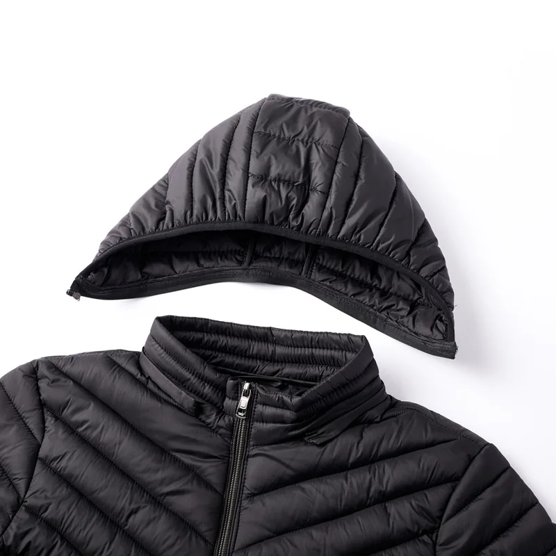 Men's Winter Jacket Cotton-padded Hooded Parkas Down Jacket Man Hat Detachable Casual Jacket Mens Clothing