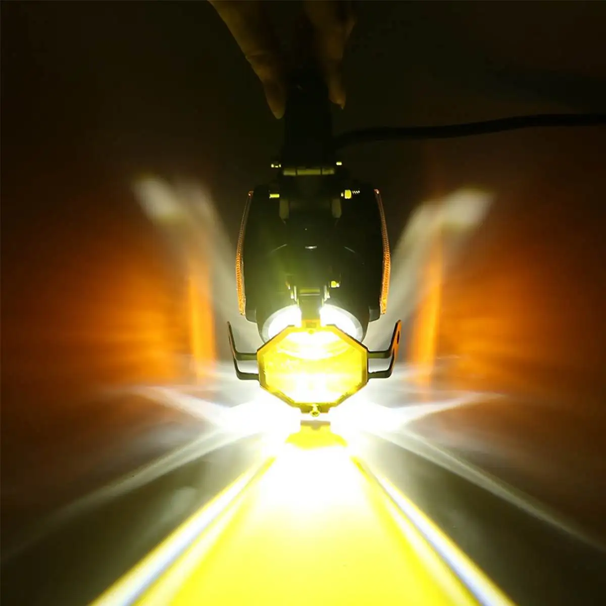 Белый Янтарный боковой свет мотоцикл светодиодный сигнальный фонарь