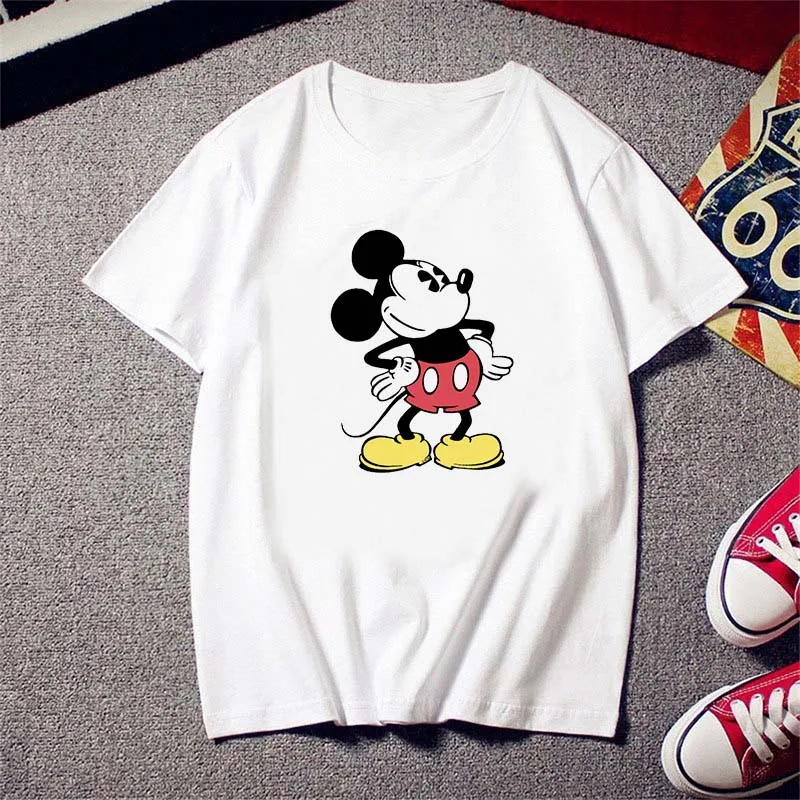 

Cartoon Disney Classic Mickey Mouse Women T-Shirts New Fashion Summer Ladies Tops Casual Slim Graphics Tee Shirt Female Clothing