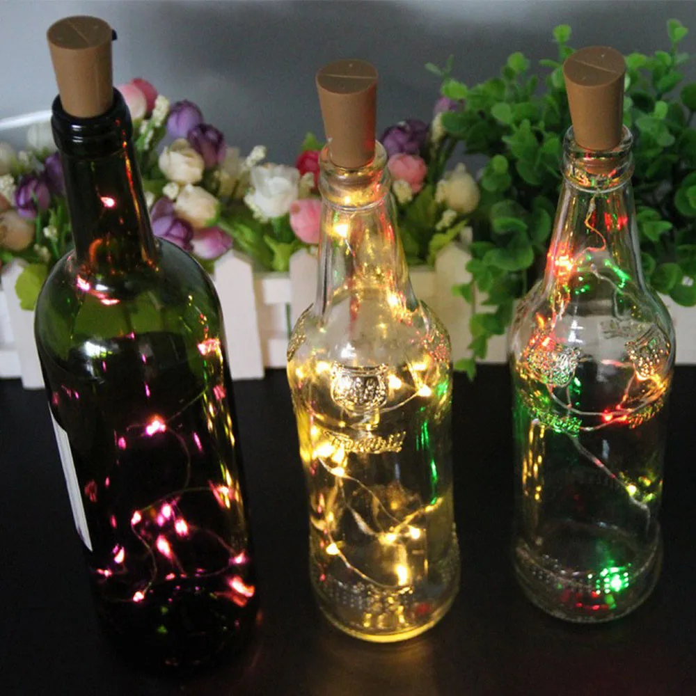 

Wine Bottle Cork Shaped String Light 20 LED Night Fairy Light Lamp Party Romantic Home Decor Licht