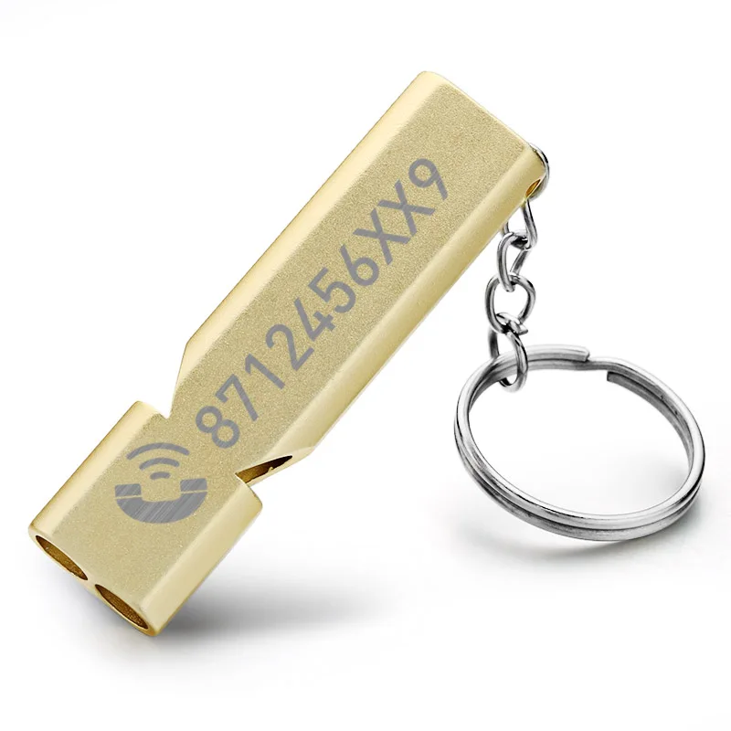 Стильный брелок со свистком на заказ двойная труба высокий децибел уличная