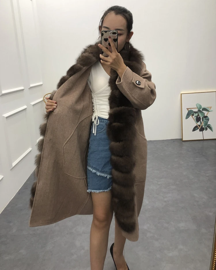 Женский длинный кардиган свободная зимняя верхняя одежда большого размера с